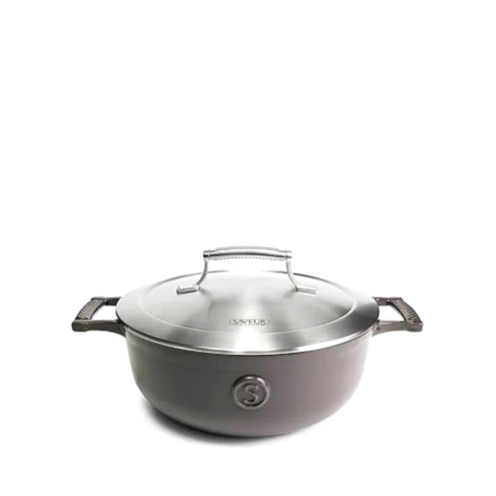 NIB SAVEUR SELECTS Voyage Series 3.5 Qt Enameled Cast Iron Saucier Dutch Oven